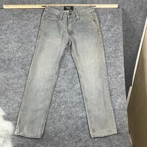 Brooklyn Xpress Jeans Mens Size 30x30 Gray Straight Cotton Denim Casual Pants